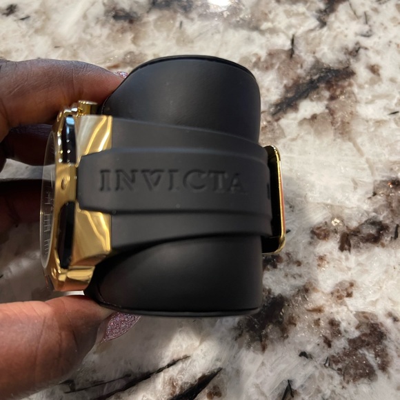 Invicta Black and Gold Chronograph Watch - Picture 2 of 6